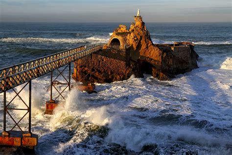 Rocher de la Vierge, A rock formation topped with a statue of the Virgin Mary.