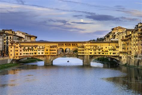 Ponte Vecchio, A medieval stone bridge famous for its shops.