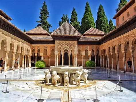 Alhambra, A magnificent palace and fortress complex.