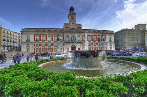 Puerta del Sol, One of the most famous and busiest squares in Madrid.