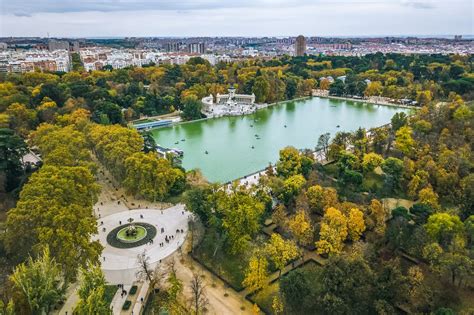 El Retiro Park, A large and popular park in Madrid.