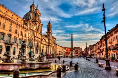 Piazza Navona, Large public square with Baroque fountains.