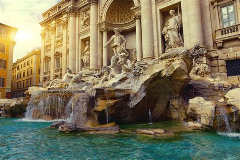 Trevi Fountain, Famous Baroque fountain.