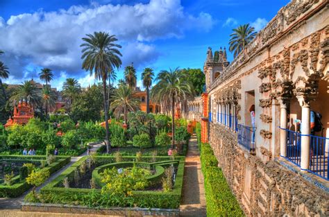 Alcázar of Seville, A royal palace originally developed by Moorish Muslim kings.