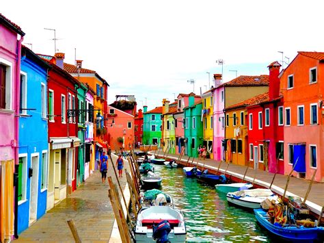 Burano Island, Known for its brightly colored houses and lace-making.