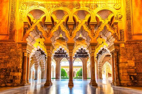 Aljafería Palace, A fortified medieval Islamic palace.